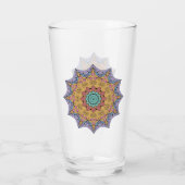 Handschilderend Mandala Klock Face 1 Glas (Achterkant)
