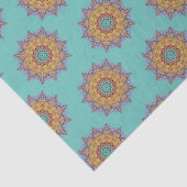 Handschilderend Mandala Klock Face 1 Tissuepapier (Detail)