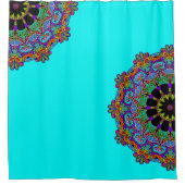 Handschilderend Mandala Klock Face 24 Douchegordijn (Voorkant)