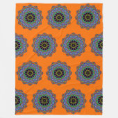 Handschilderend Mandala Klock Face 24 Fleece Deken (Voorkant)