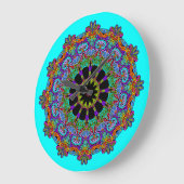 Handschilderend Mandala Klock Face 24 Grote Klok (Hoek)