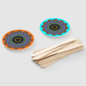 Handschilderend Mandala Klock Face 24 Handwaaier (Niet-gemonteerd)