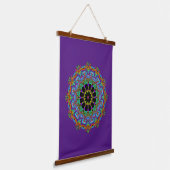 Handschilderend Mandala Klock Face 24 Hangend Wandkleed (Gebogen)