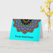 Handschilderend Mandala Klock Face 24 Kaart (Gele Bloem)