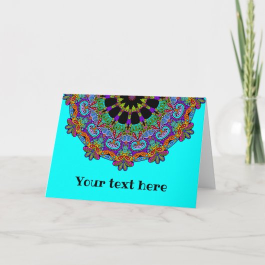 Handschilderend Mandala Klock Face 24 Kaart (Voorkant)