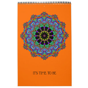Handschilderend Mandala Klock Face 24 Kalender