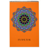 Handschilderend Mandala Klock Face 24 Kalender (Hoes)