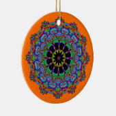 Handschilderend Mandala Klock Face 24 Keramisch Ornament (Rechts)