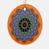 Handschilderend Mandala Klock Face 24 Keramisch Ornament (Links)