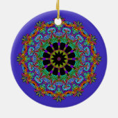 Handschilderend Mandala Klock Face 24 Keramisch Ornament (Achterkant)