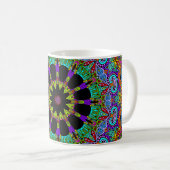 Handschilderend Mandala Klock Face 24 Koffiemok (Voorkant rechts)