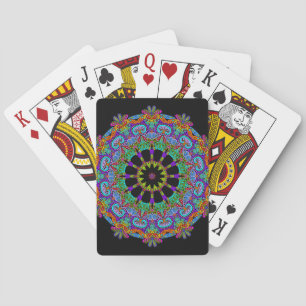 Handschilderend Mandala Klock Face 24 Pokerkaarten