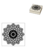 Handschilderend Mandala Klock Face 24 Rubberstempel (Gestempeld)