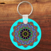 Handschilderend Mandala Klock Face 24 Sleutelhanger (Voorkant)