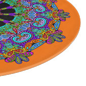 Handschilderend Mandala Klock Face 24 Snijplank (Hoek)