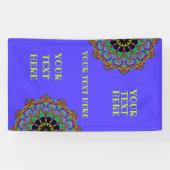 Handschilderend Mandala Klock Face 24 Spandoek (Horizontaal)