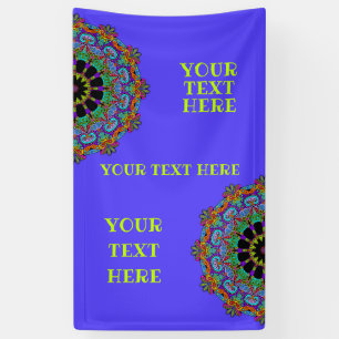 Handschilderend Mandala Klock Face 24 Spandoek