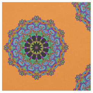 Handschilderend Mandala Klock Face 24 Stof