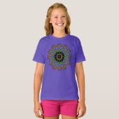Handschilderend Mandala Klock Face 24 T-shirt (Voorkant volledig)