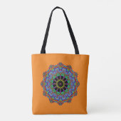 Handschilderend Mandala Klock Face 24 Tote Bag (Achterkant)