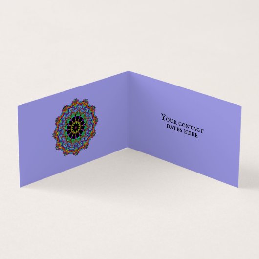 Handschilderend Mandala Klock Face 24 Visitekaartje (Binnen)