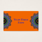 Handschilderend Mandala Klock Face 24 Visitekaartje (Voorkant)