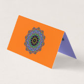 Handschilderend Mandala Klock Face 24 Visitekaartje (Achterkant)