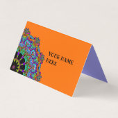 Handschilderend Mandala Klock Face 24 Visitekaartje (Voorkant)