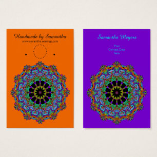 Handschilderend Mandala Klock Face 24 Visitekaartje