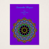 Handschilderend Mandala Klock Face 24 Visitekaartje (Achterkant)