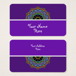 Handschilderend Mandala Klock Face 24 Visitekaartje