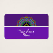 Handschilderend Mandala Klock Face 24 Visitekaartje (Voorkant)