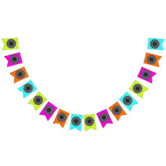 Handschilderend Mandala Klock Face 24 Vlaggetjes (Alle)