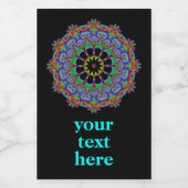 Handschilderend Mandala Klock Face 24 Voedselcontainer Etiket (Enkel label)