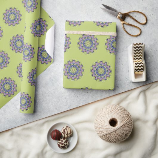 Handschilderend Mandala Klock Face 2 Cadeaupapier (Crafts)