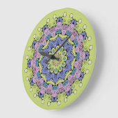 Handschilderend Mandala Klock Face 2 Grote Klok (Hoek)