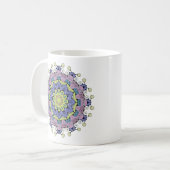 Handschilderend Mandala Klock Face 2 Koffiemok (Voorkant links)