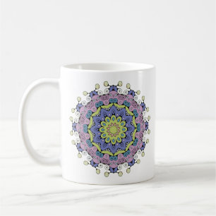 Handschilderend Mandala Klock Face 2 Koffiemok