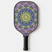 Handschilderend Mandala Klock Face 2 Pickleball Paddle (Achterkant)