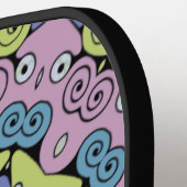 Handschilderend Mandala Klock Face 2 Pickleball Paddle (Links Detail)