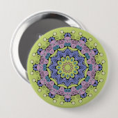 Handschilderend Mandala Klock Face 2 Ronde Button 4,0 Cm (Voorkant /achterkant)