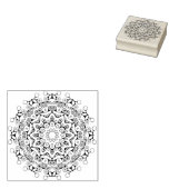 Handschilderend Mandala Klock Face 2 Rubberstempel (Gestempeld)
