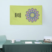 Handschilderend Mandala Klock Face 2 Spandoek (Beurs)