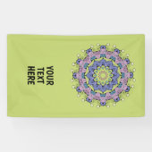 Handschilderend Mandala Klock Face 2 Spandoek (Horizontaal)