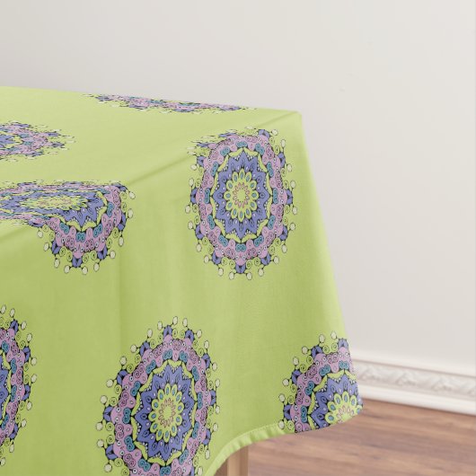 Handschilderend Mandala Klock Face 2 Tafelkleed (Voorbeeld)