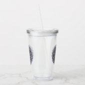 Handschilderend Mandala Klock Face 3 Acryl Drinkbeker (Links)