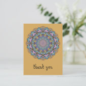 Handschilderend Mandala Klock Face 3 Briefkaart (Staand voorkant)