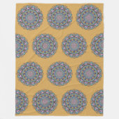 Handschilderend Mandala Klock Face 3 Fleece Deken (Voorkant)
