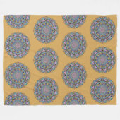 Handschilderend Mandala Klock Face 3 Fleece Deken (Voorkant (Horizontaal))