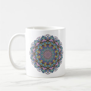 Handschilderend Mandala Klock Face 3 Koffiemok